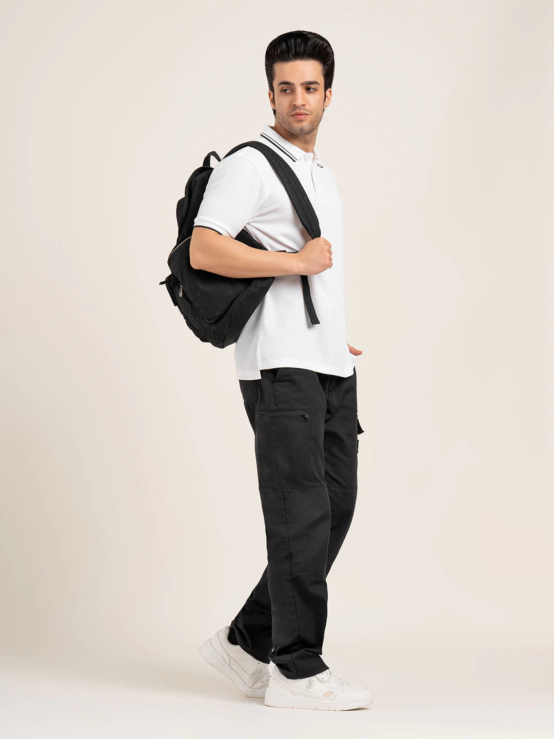 Menâ€™s Waffle Structure Polo T-Shirt - Image 7