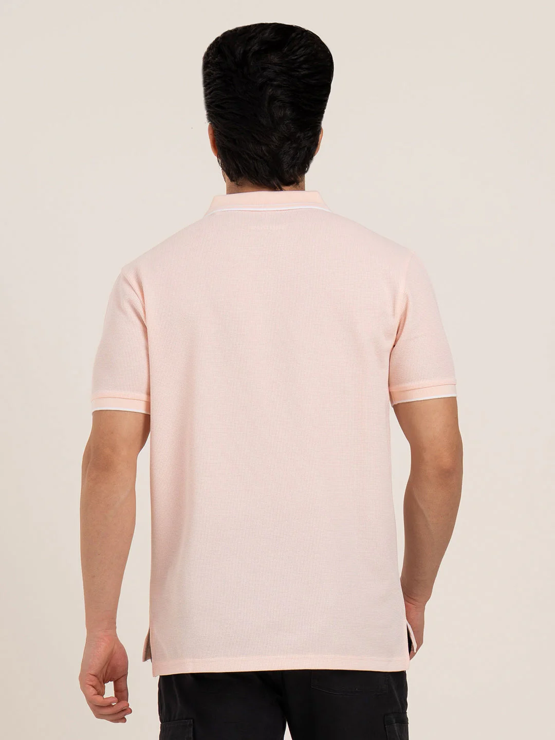 Menâ€™s Waffle Structure Polo T-Shirt - Image 5