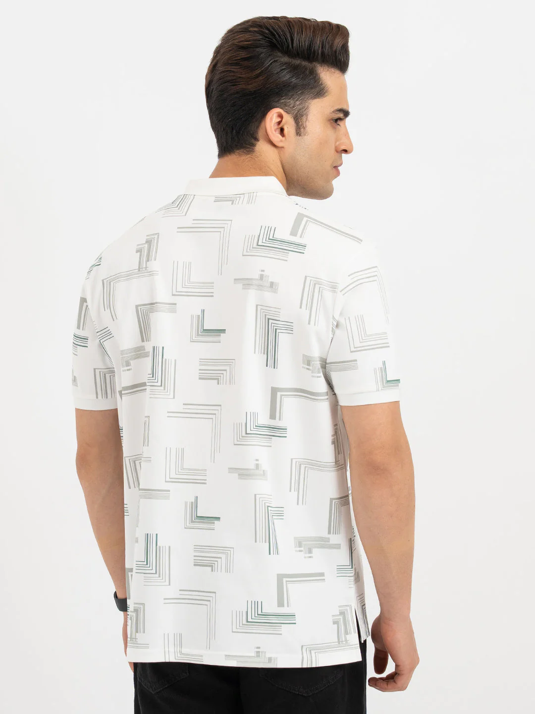 Men's White Polo T-Shirt - Image 3