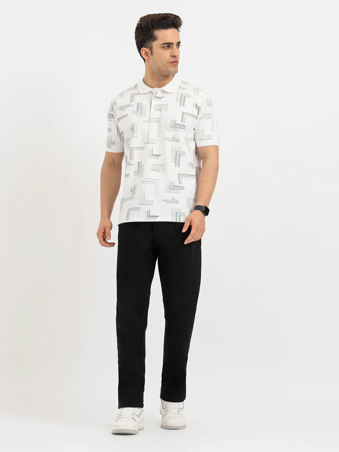 Men's White Polo T-Shirt - Image 5