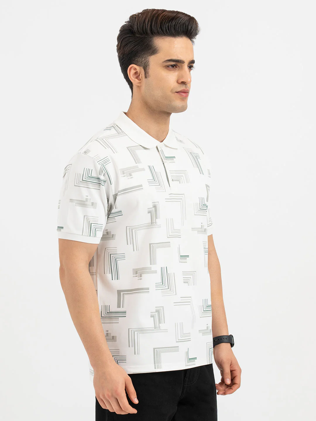 Men's White Polo T-Shirt - Image 6