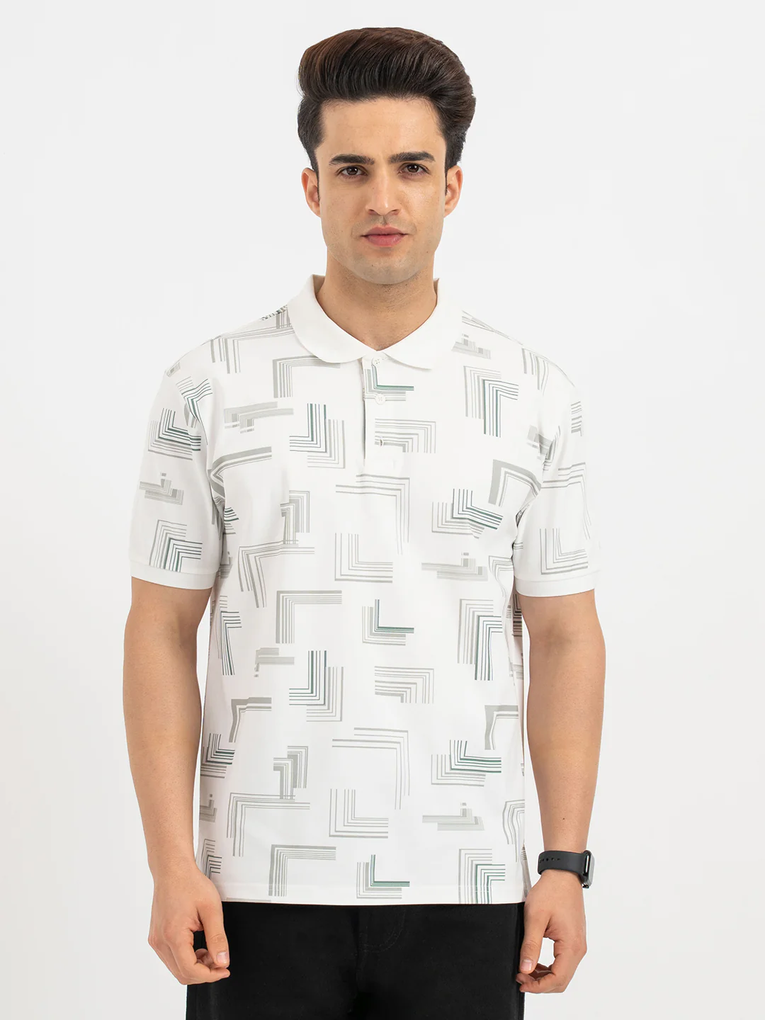 Men's White Polo T-Shirt - Image 7
