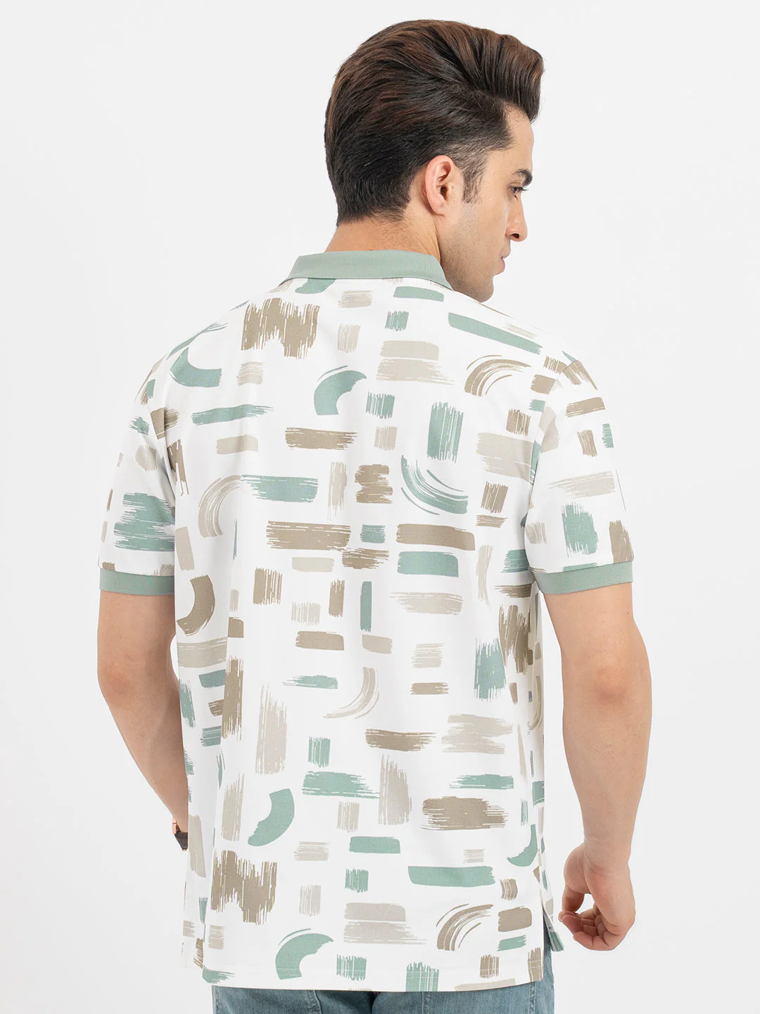 Men's White Polo T-Shirt - Image 3