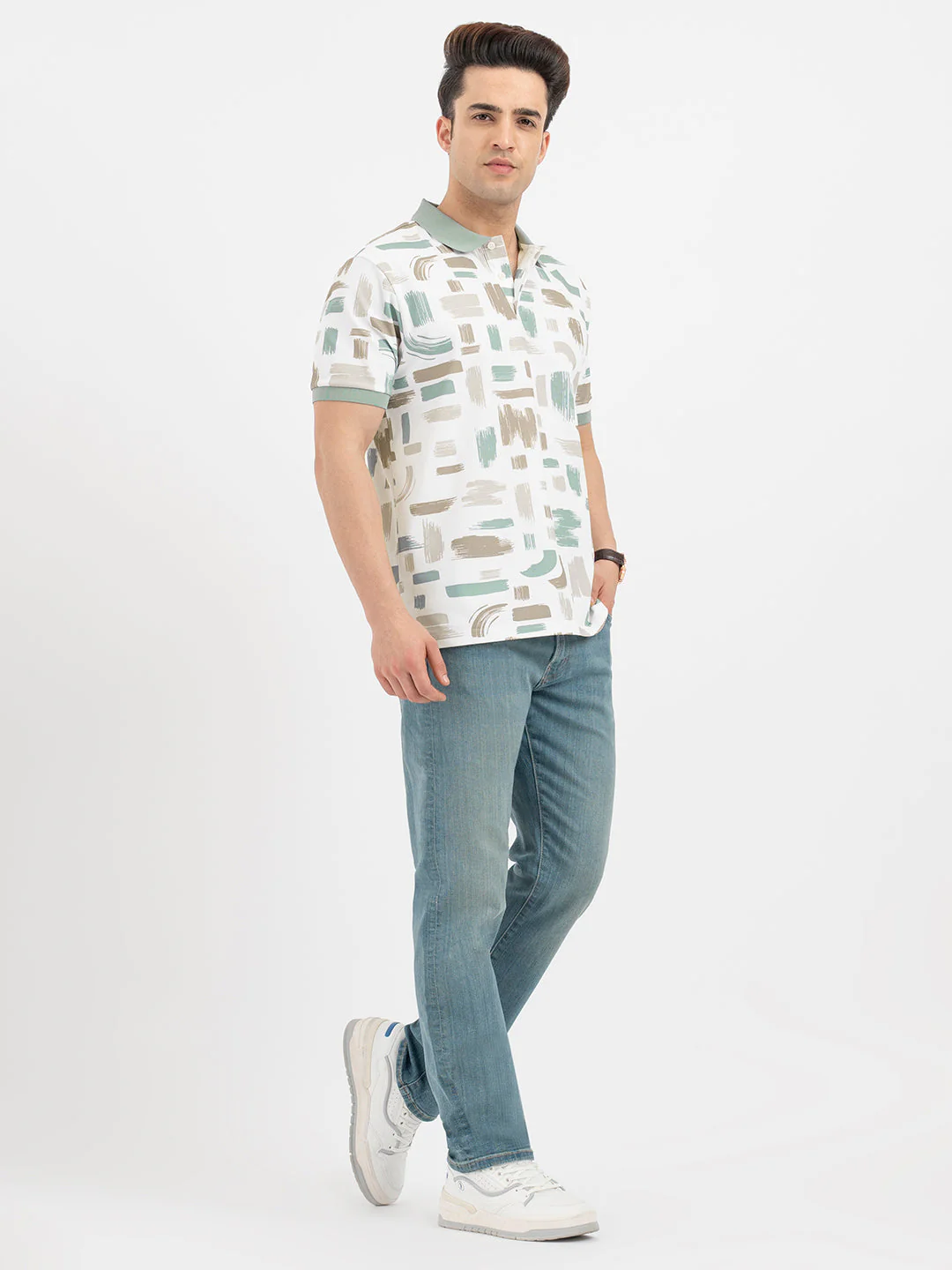 Men's White Polo T-Shirt - Image 5