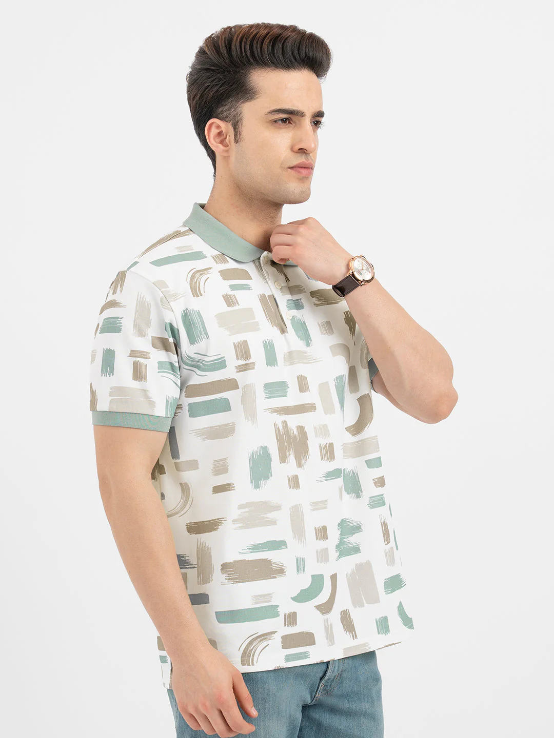Men's White Polo T-Shirt - Image 6