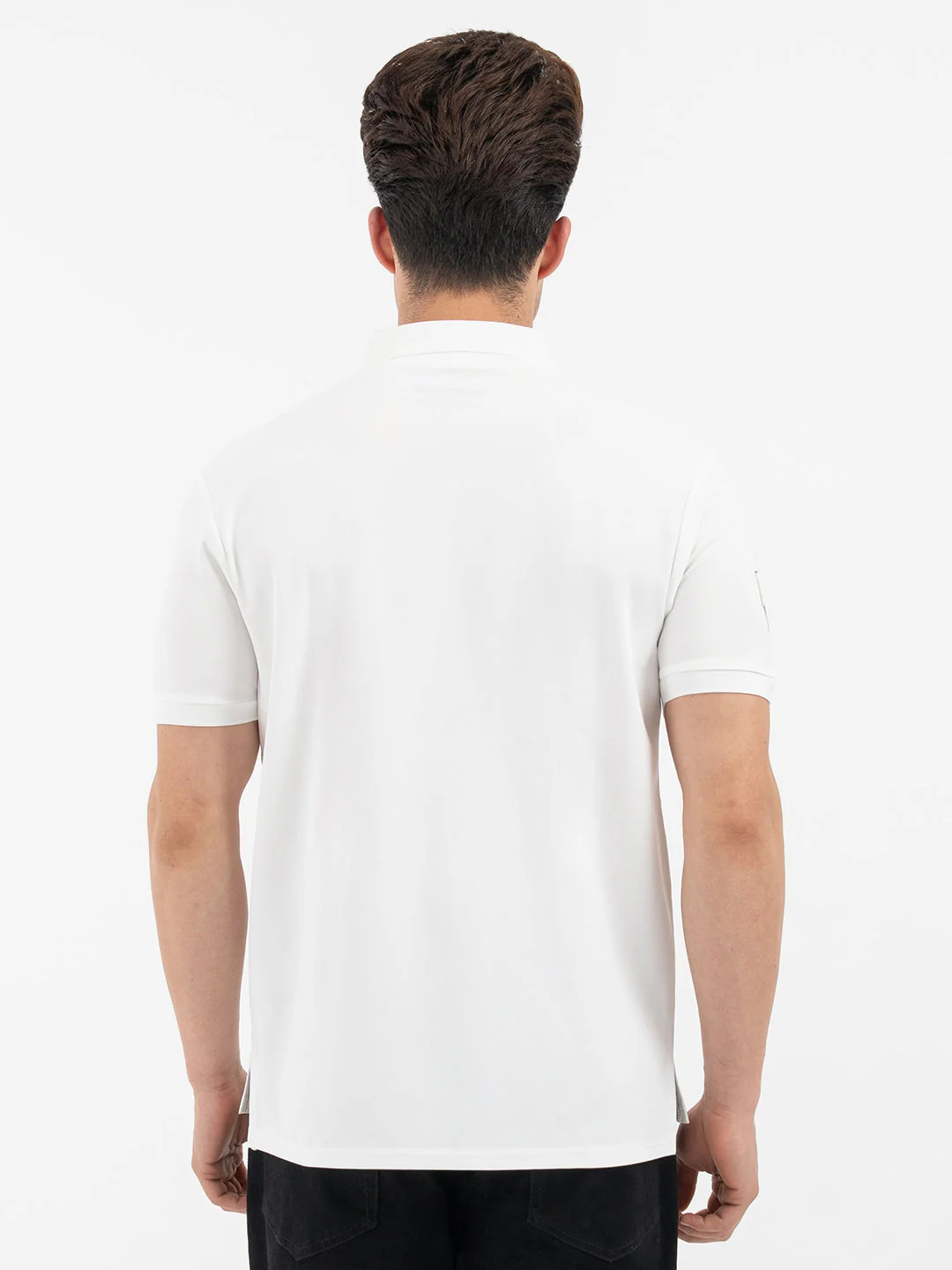 Red Tape Menâ€™s White Polo T-Shirt - Image 3