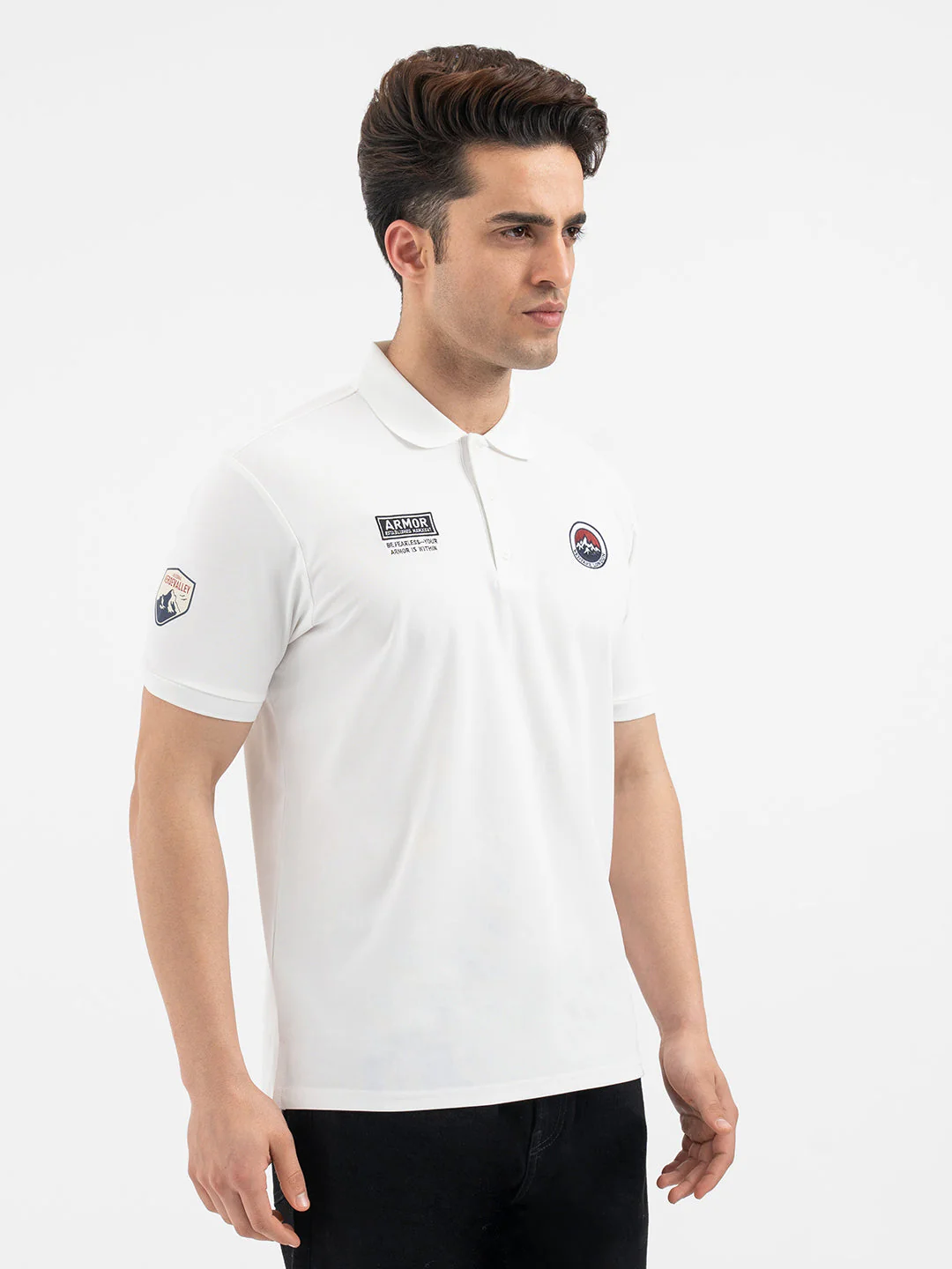 Red Tape Menâ€™s White Polo T-Shirt - Image 6