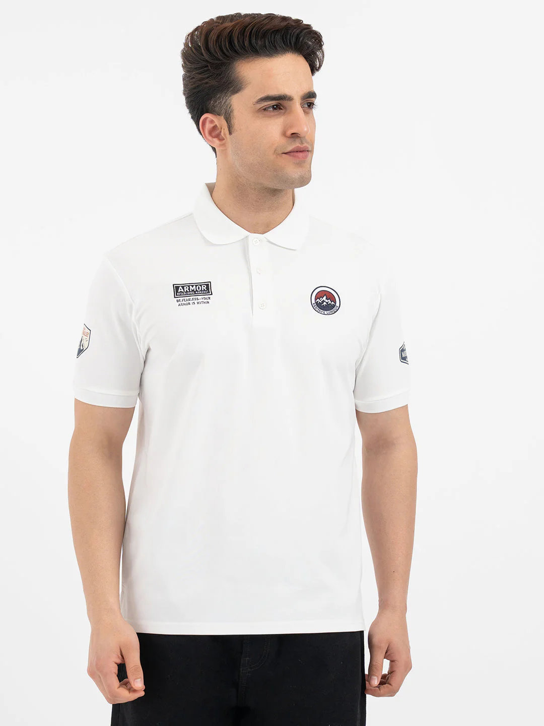 Red Tape Menâ€™s White Polo T-Shirt - Image 8