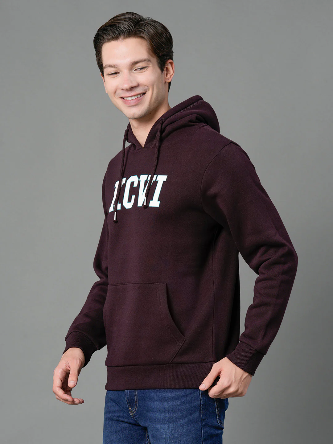 Men's Wine Graphic Print Hoodie - Image 2