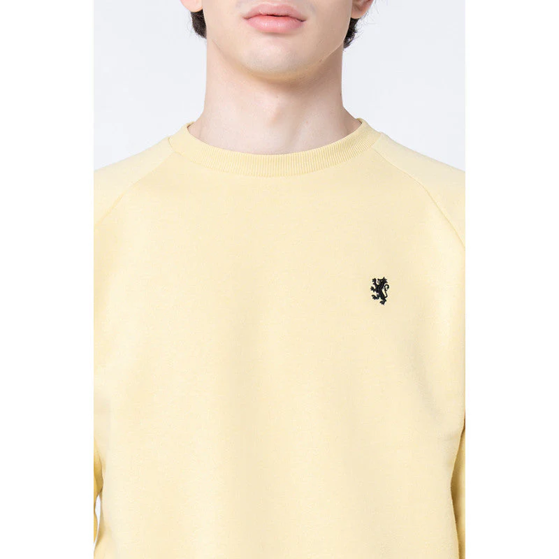Men's Yellow Solid Sweatshirt - Image 4
