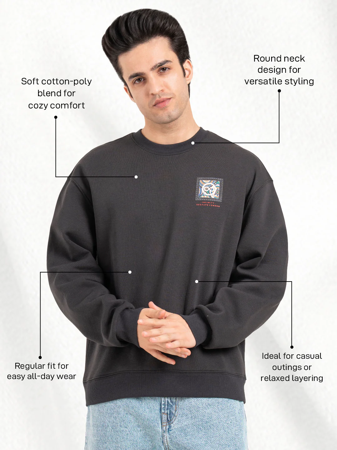 Men's Casual Graphic Sweatshirt - Image 3