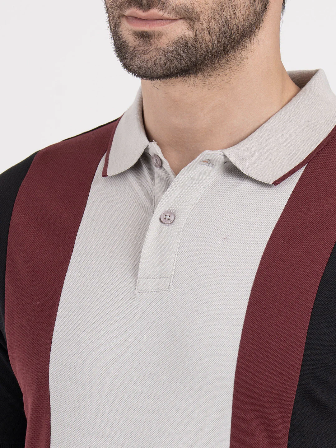 Mens Cut & Sew Polo T-Shirt - Image 4