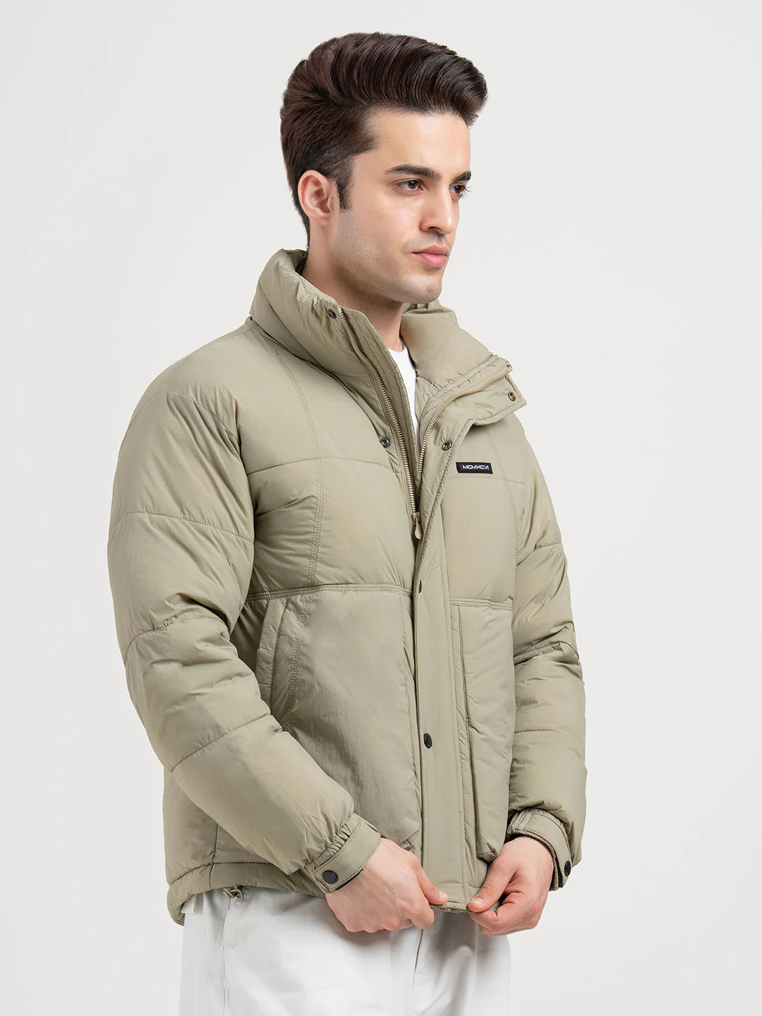 Mens Dusky Olive Padded Jacket | Full-Sleeve Winter Protection - Image 5
