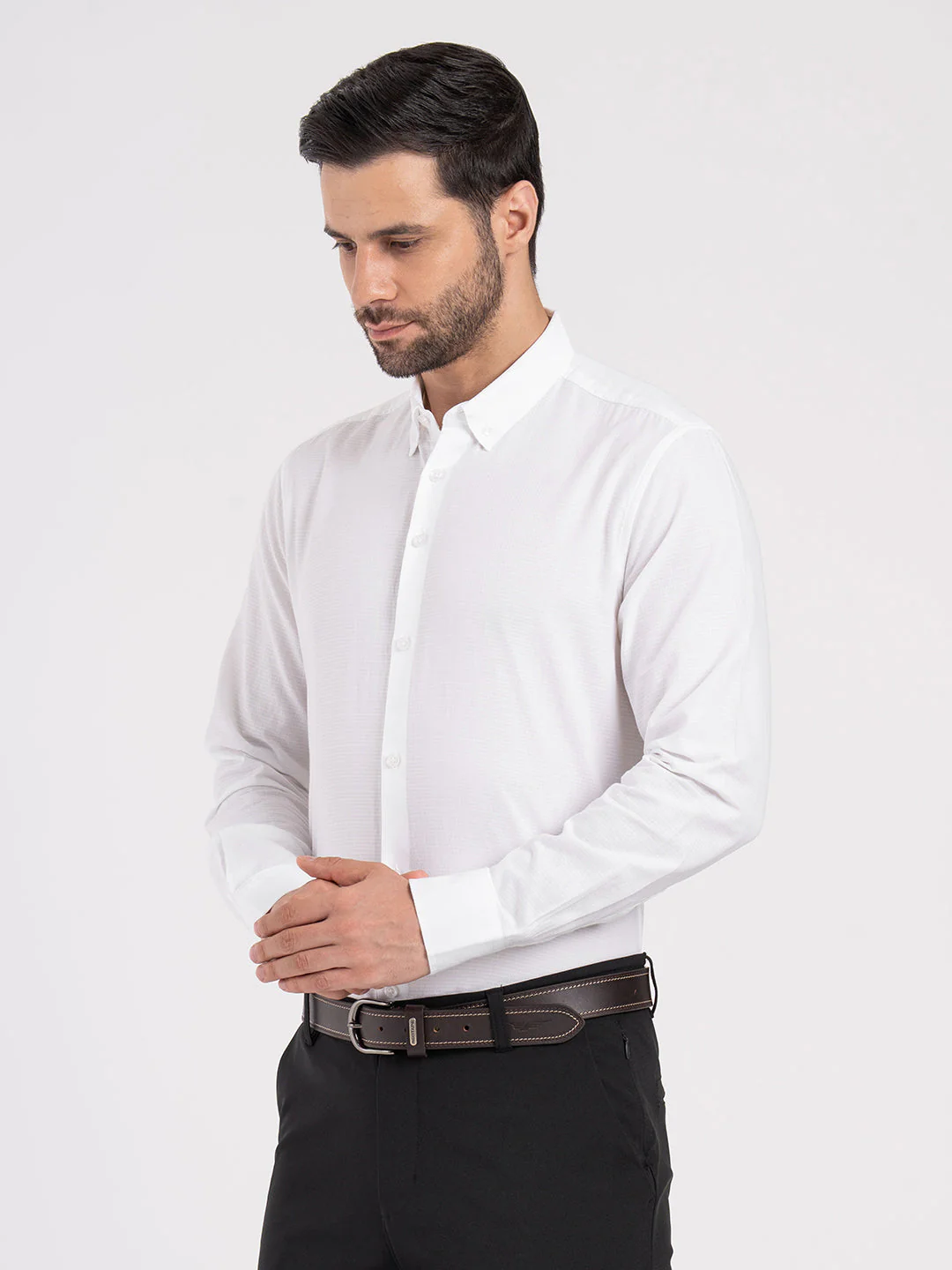 Mens Full Sleeve Dobby Shirt - Image 3