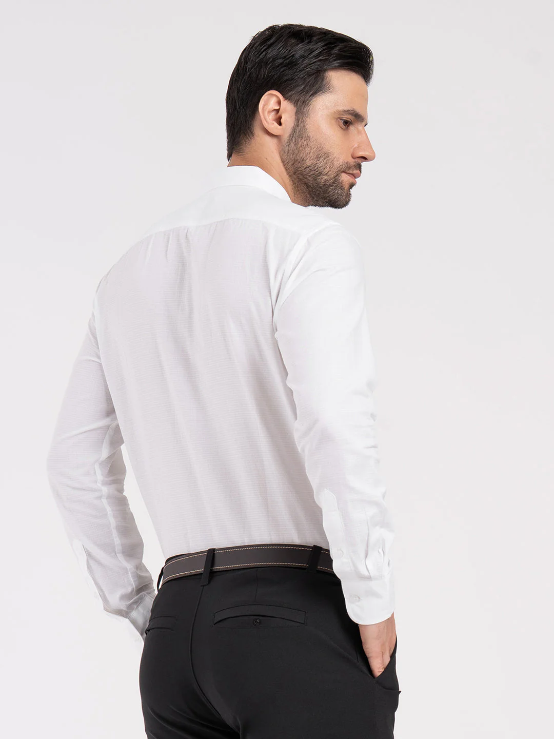 Mens Full Sleeve Dobby Shirt - Image 4