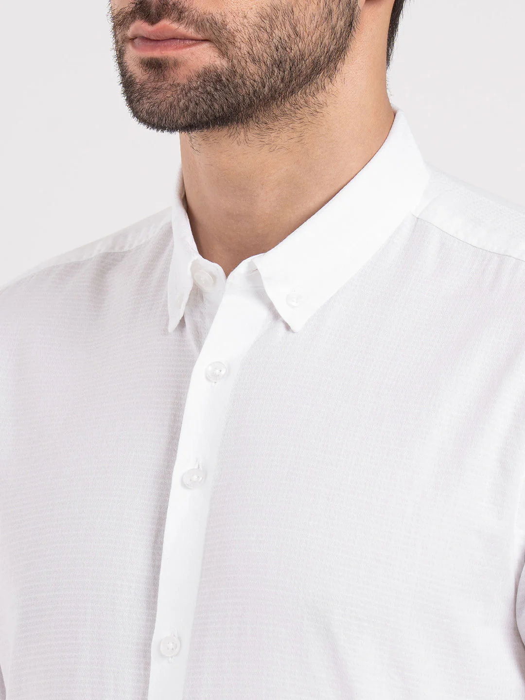 Mens Full Sleeve Dobby Shirt - Image 5