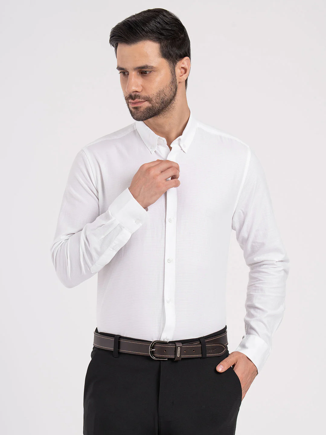 Mens Full Sleeve Dobby Shirt - Image 6