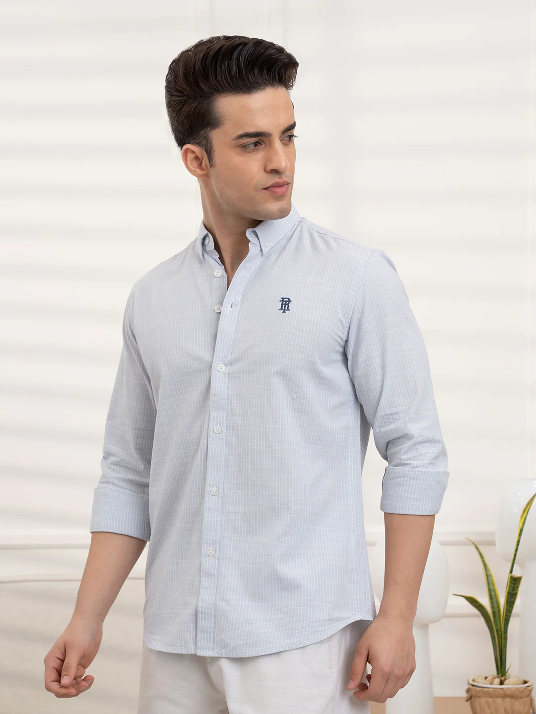 Mens Full Sleeve Stripe Shirt - Image 3