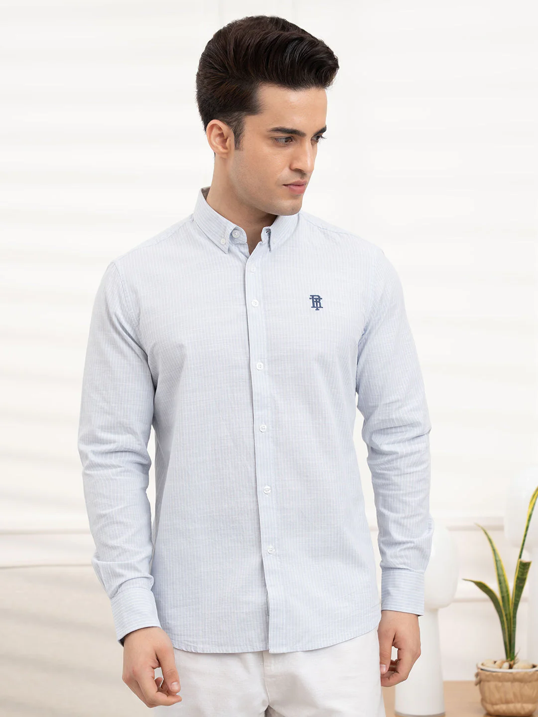 Mens Full Sleeve Stripe Shirt - Image 7