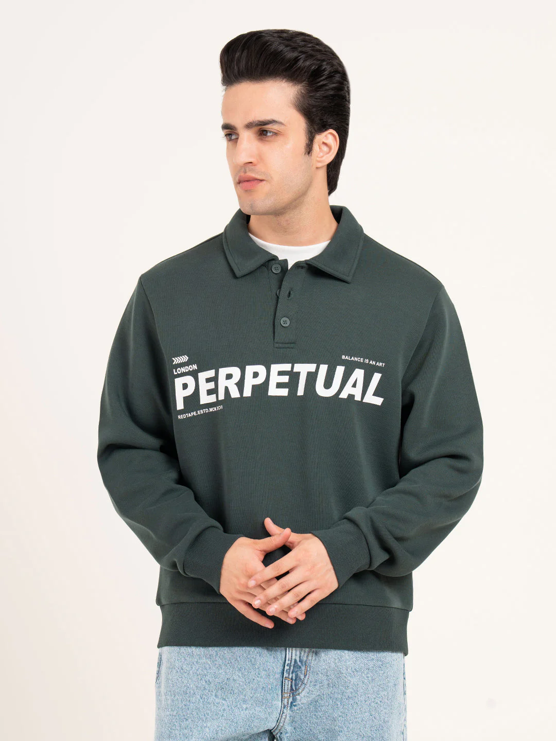 Men's Striped Sweatshirt - Image 2