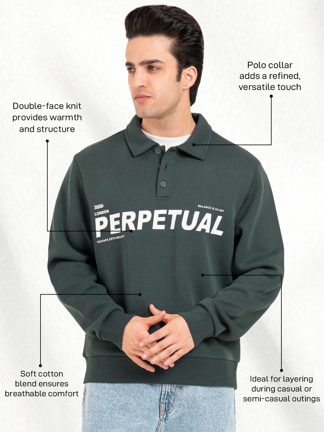 Men's Striped Sweatshirt - Image 3