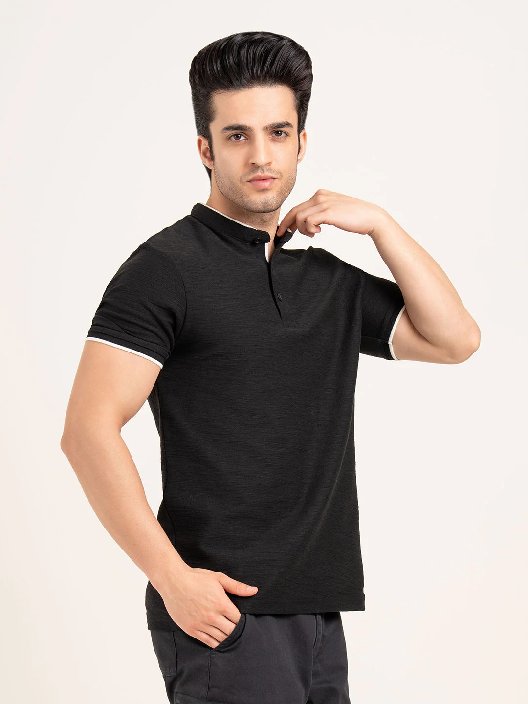 Menâ€™s Structure Henley T-Shirt - Image 8