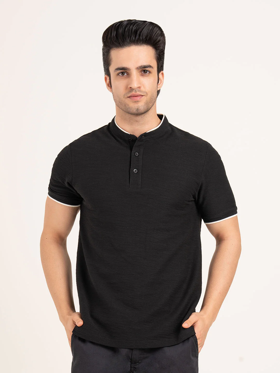 Menâ€™s Structure Henley T-Shirt - Image 9