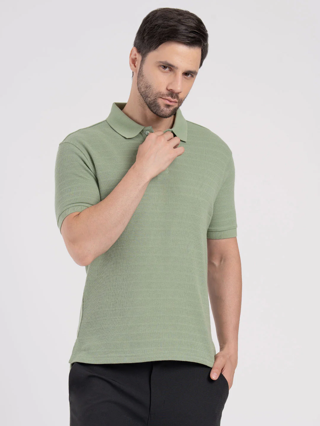 Mens Structured Polo T-Shirt - Image 6