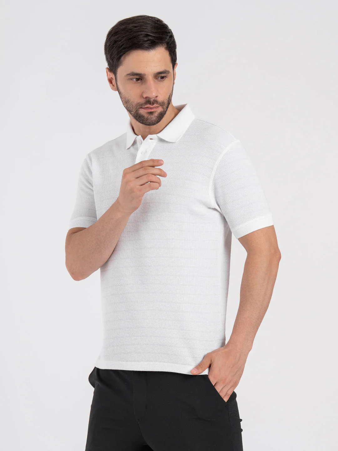 Mens Structured Polo T-Shirt - Image 4