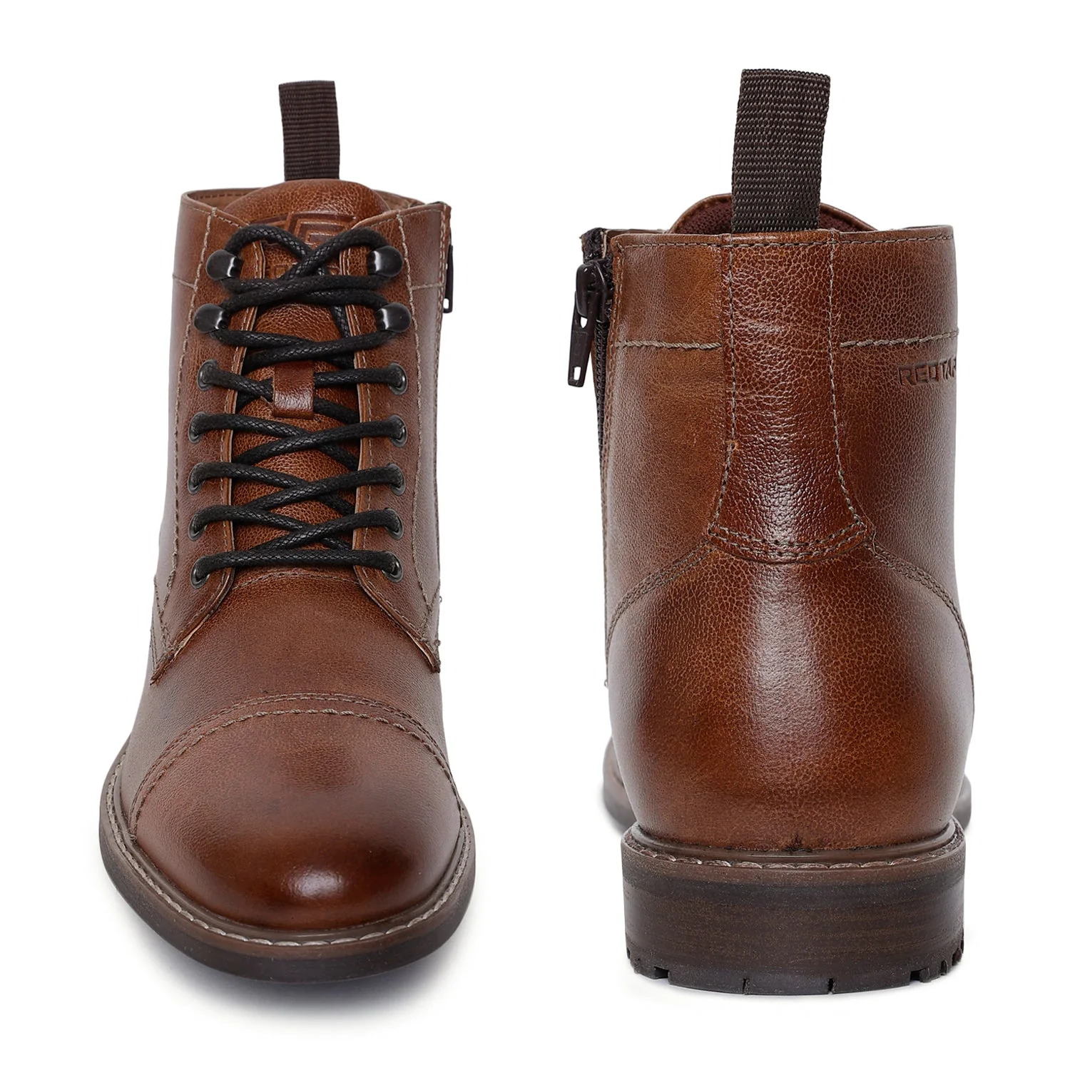 Men's Tan Biker Boots for Casual Rugged Style - Image 4