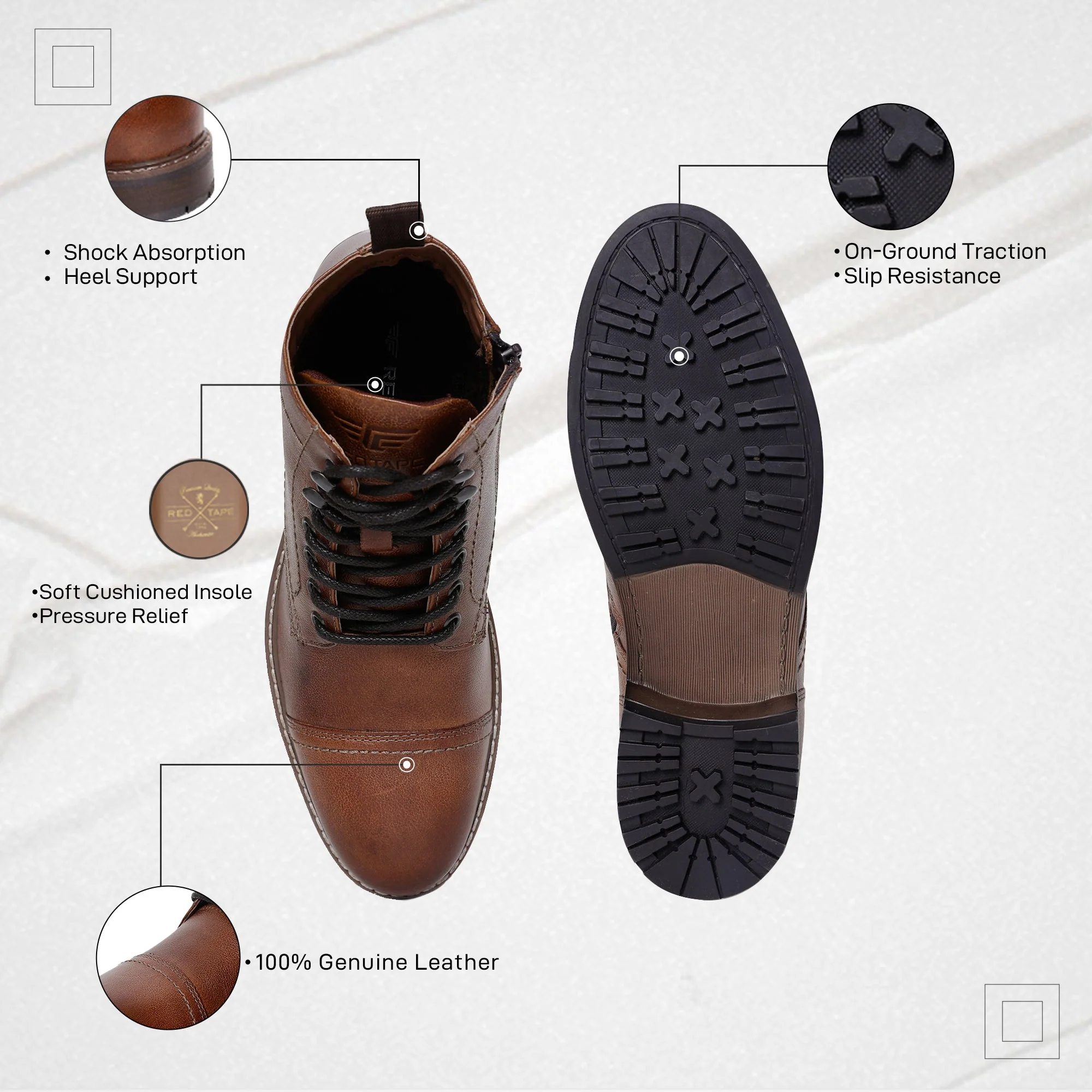 Men's Tan Biker Boots for Casual Rugged Style - Image 5
