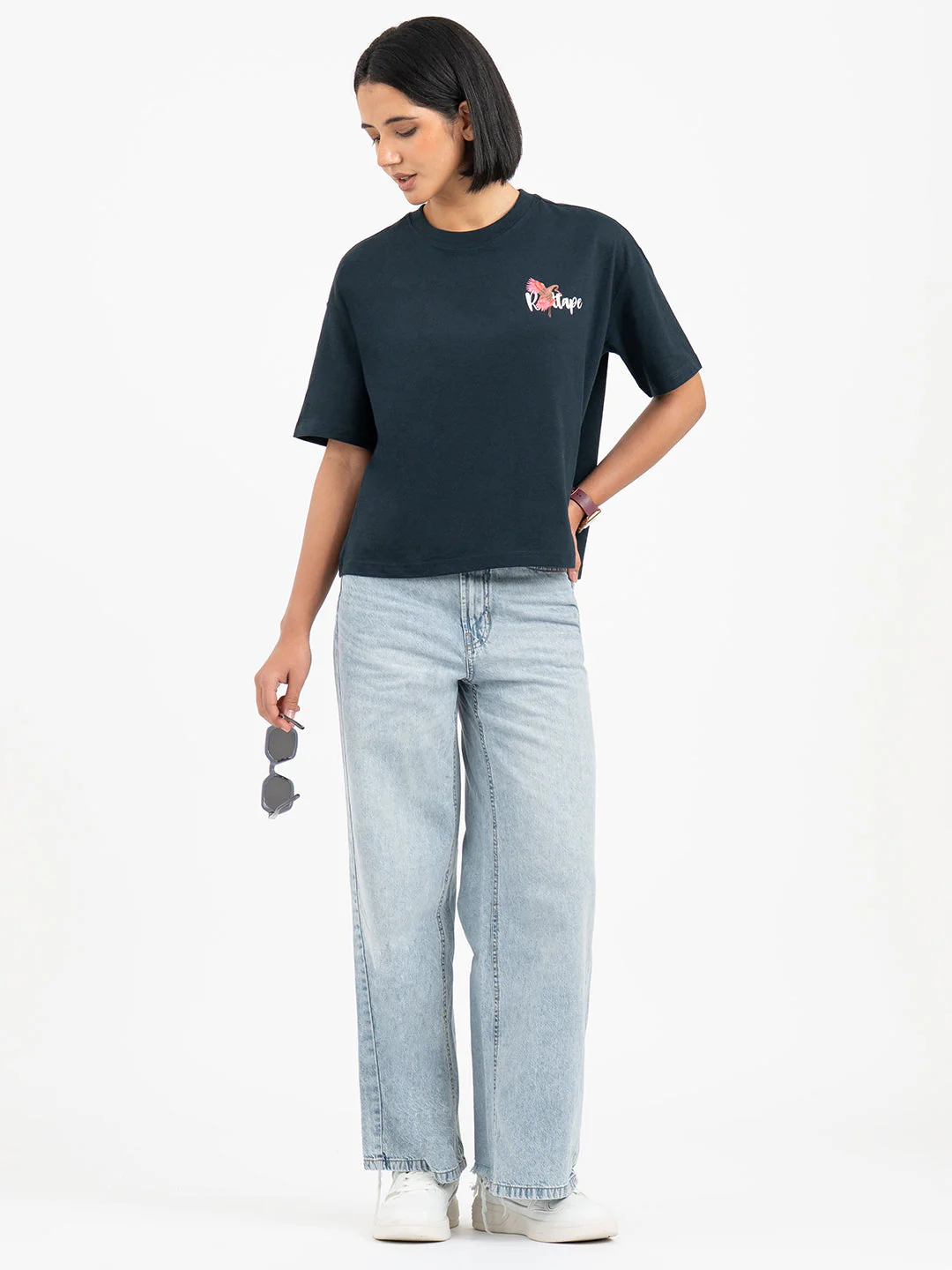Midnight Blue T-Shirt for Women - Image 6