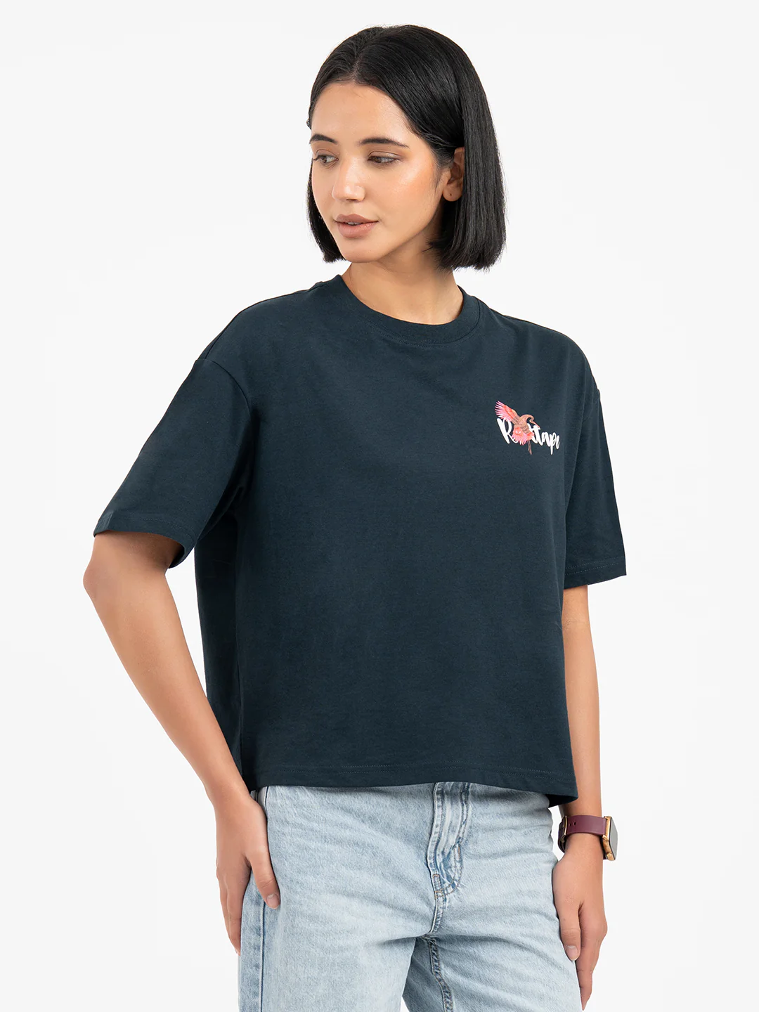 Midnight Blue T-Shirt for Women - Image 7