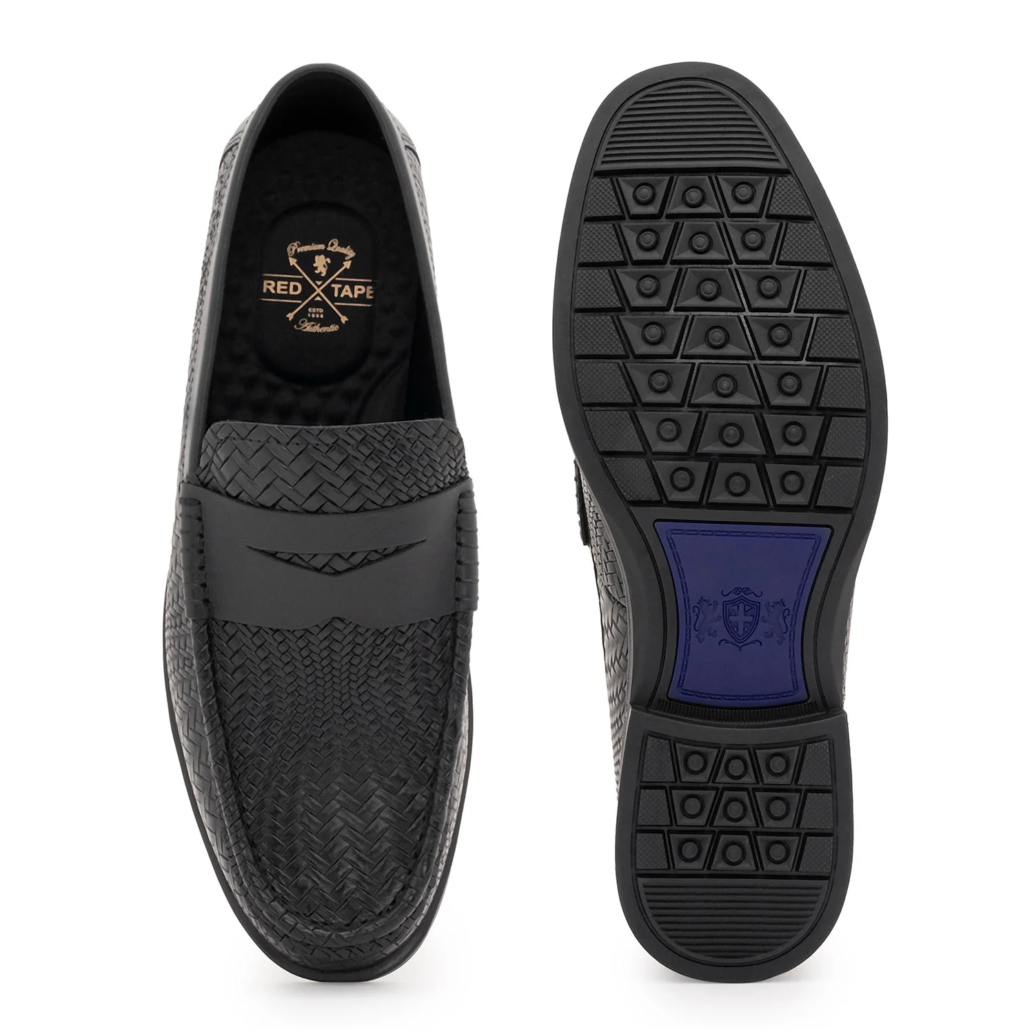 Moccasin Shoes for Men in Black | Formal Slip-On Shoes - Image 5