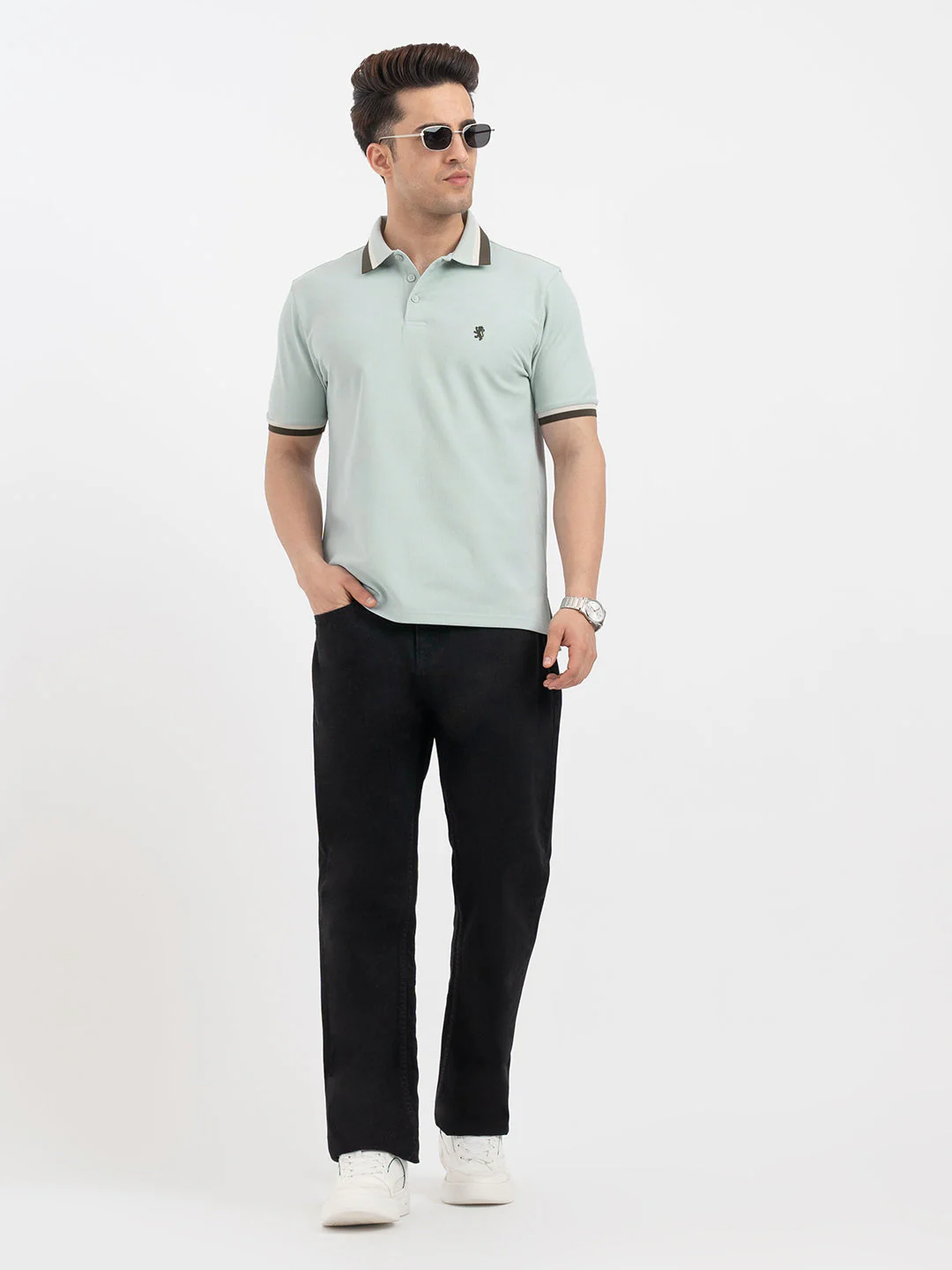 Red Tape Muted Green Polo T-Shirt for Men - Image 5