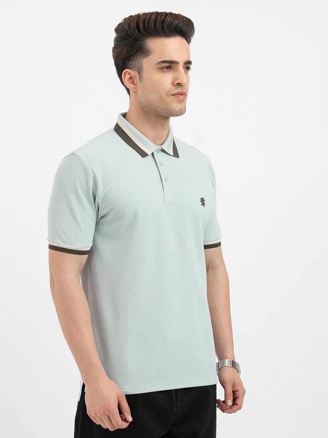 Red Tape Muted Green Polo T-Shirt for Men - Image 6