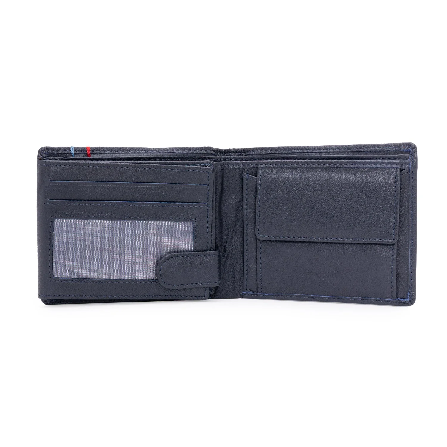 Navy Leather Two Fold RFID Wallet | Stylish and Secure - Image 5