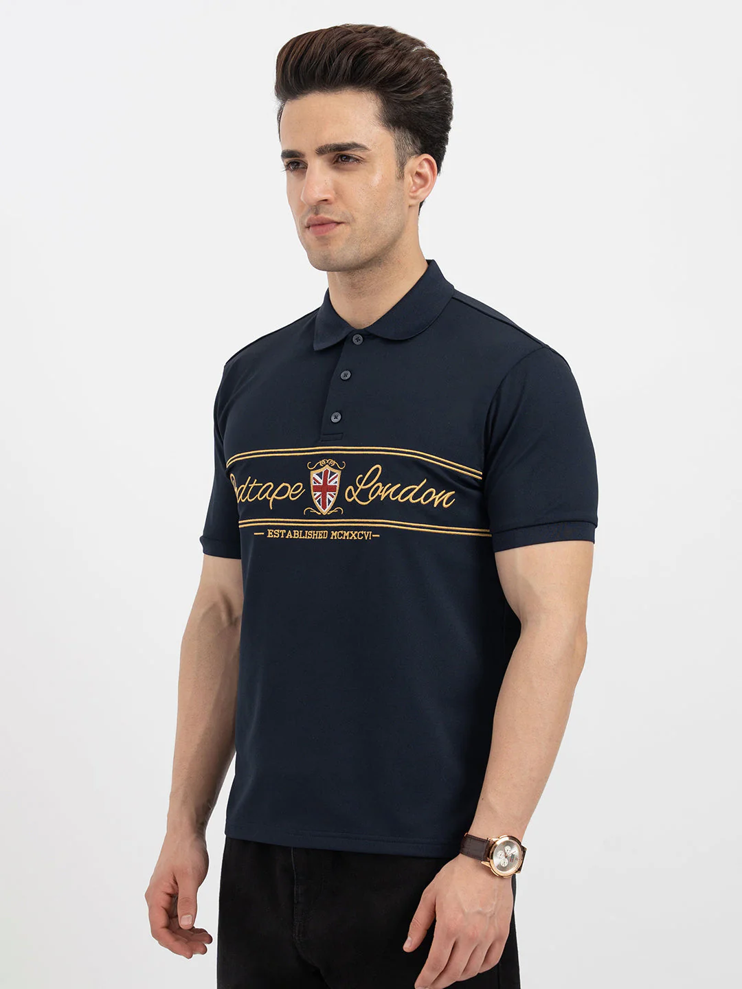 Red Tape Navy Polo T-Shirt for Men - Image 2