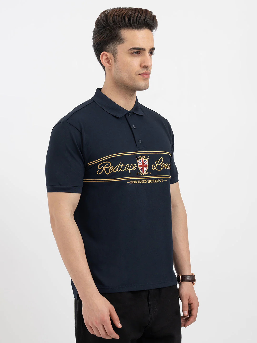Red Tape Navy Polo T-Shirt for Men - Image 6