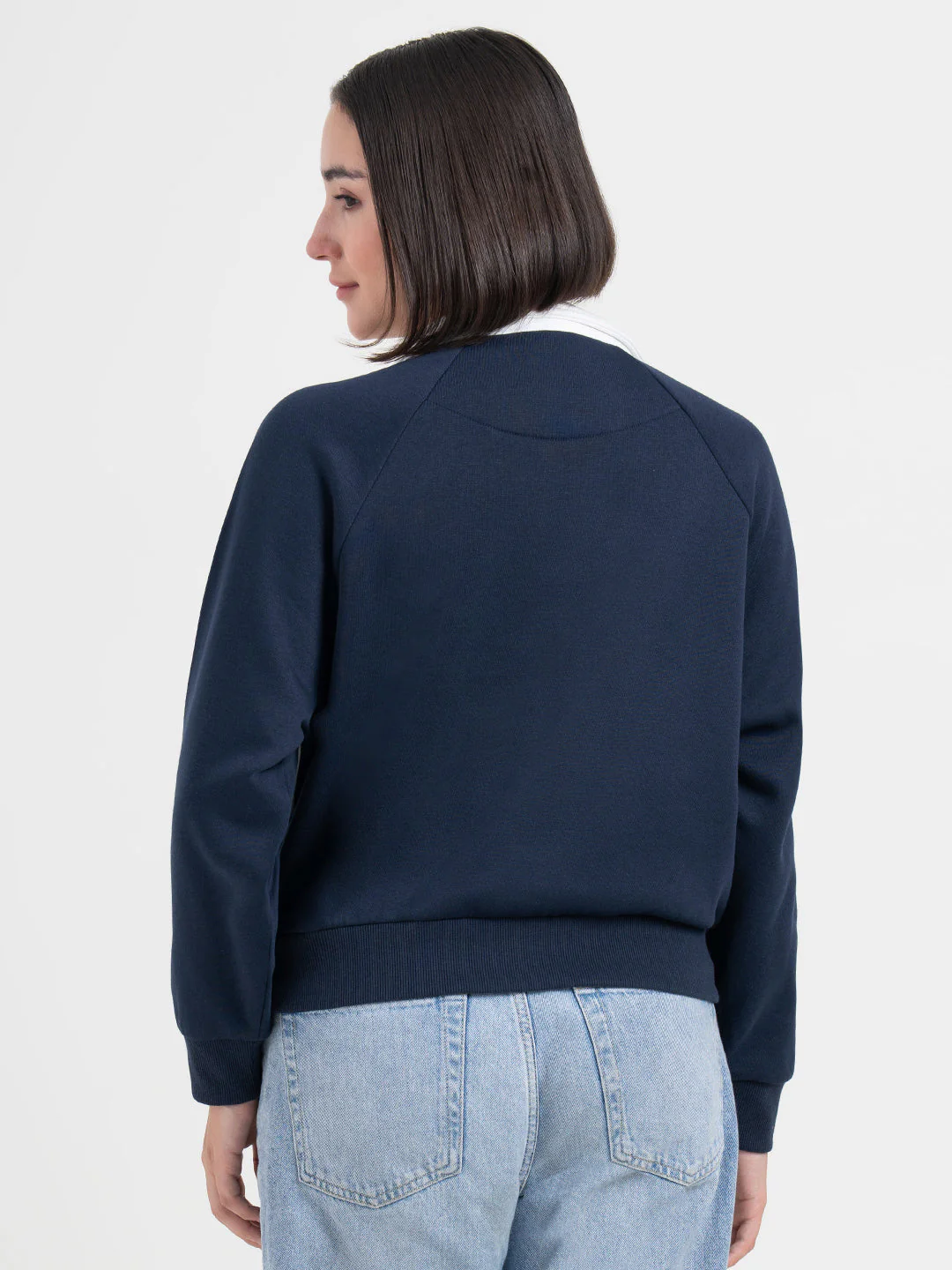 Navy Sweatshirt for Women | Winter Half Zip Style - Image 5