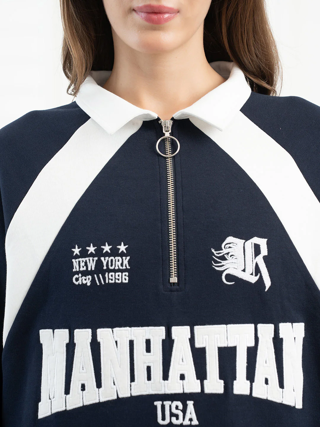 Navy Sweatshirt for Women - Image 5