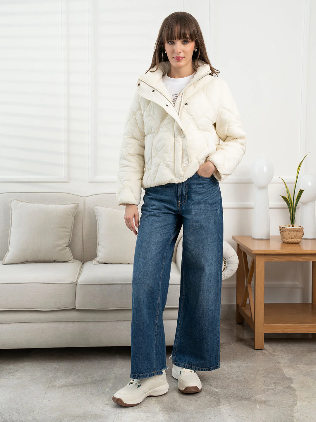 Off-White Padded Jacket for Women - Image 5