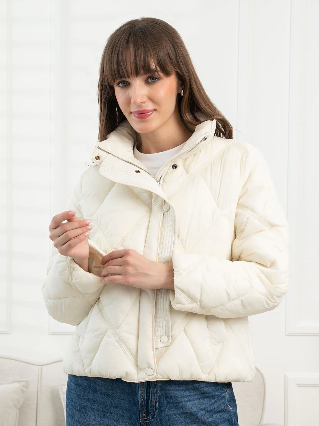 Off-White Padded Jacket for Women - Image 6