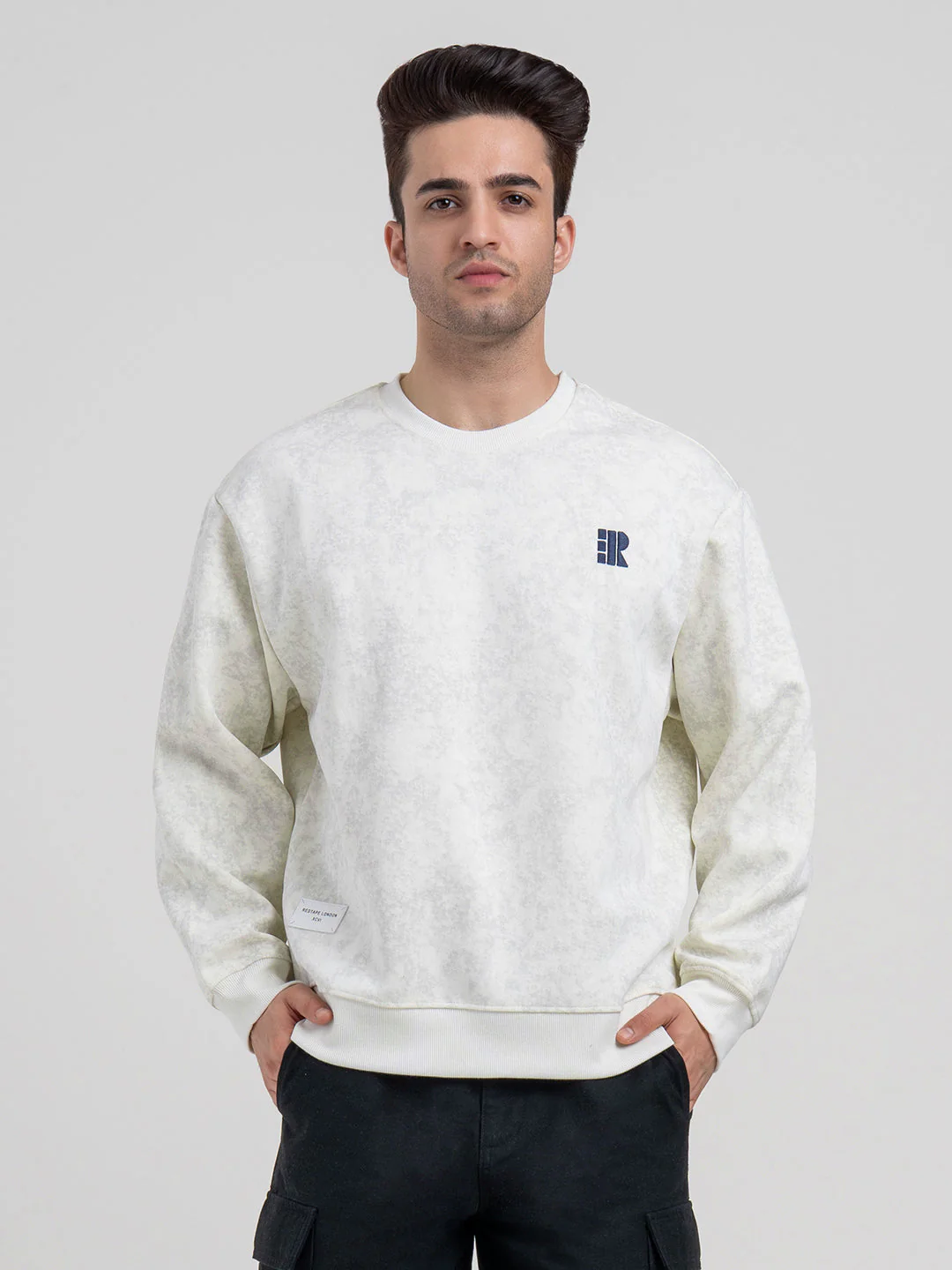 Off-White Winter Baggy Sweatshirt for Men  | Winter-Ready Streetwear Comfort - Image 5