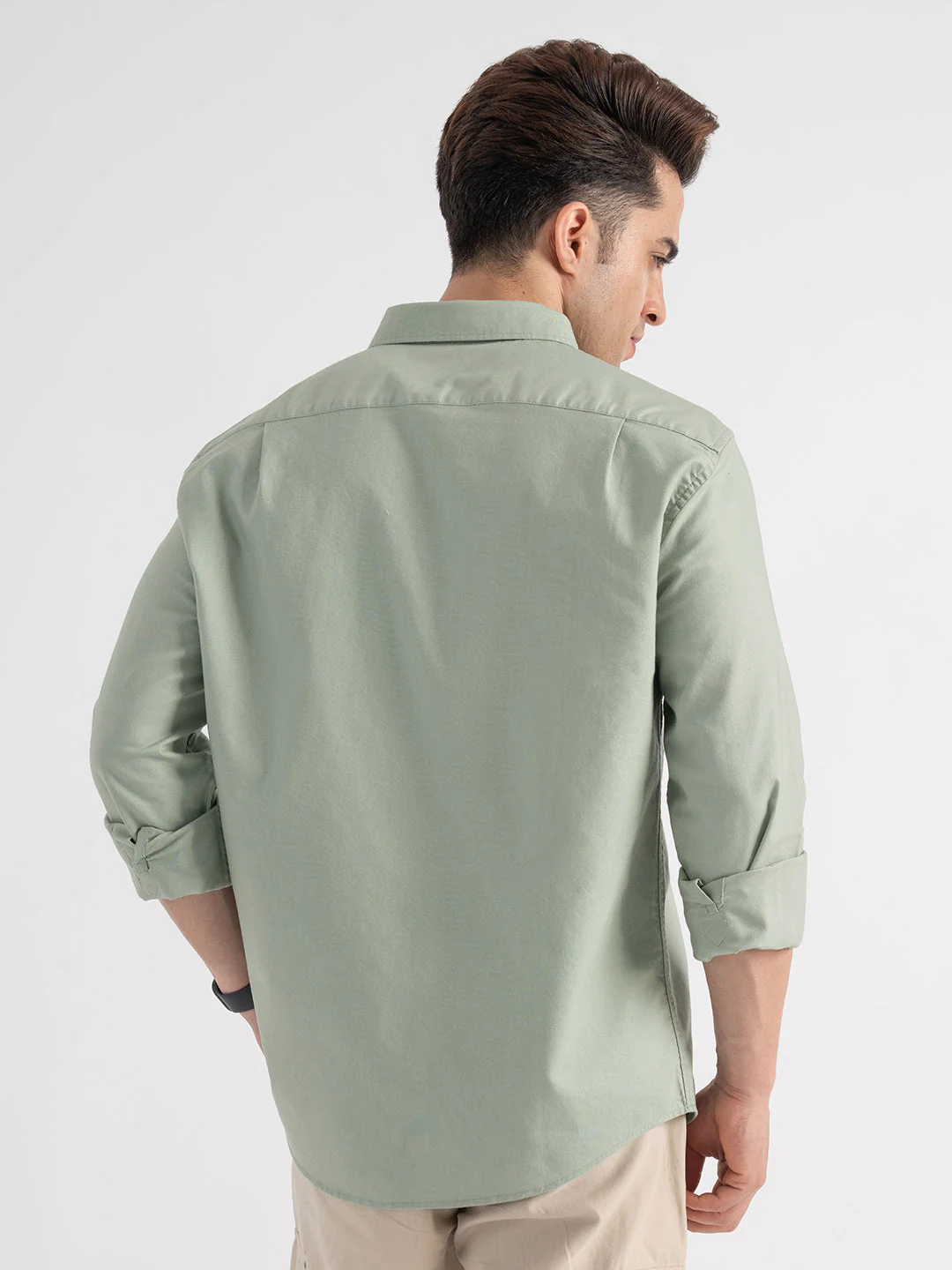Olive Full Sleeve Shirt for Men - Image 3