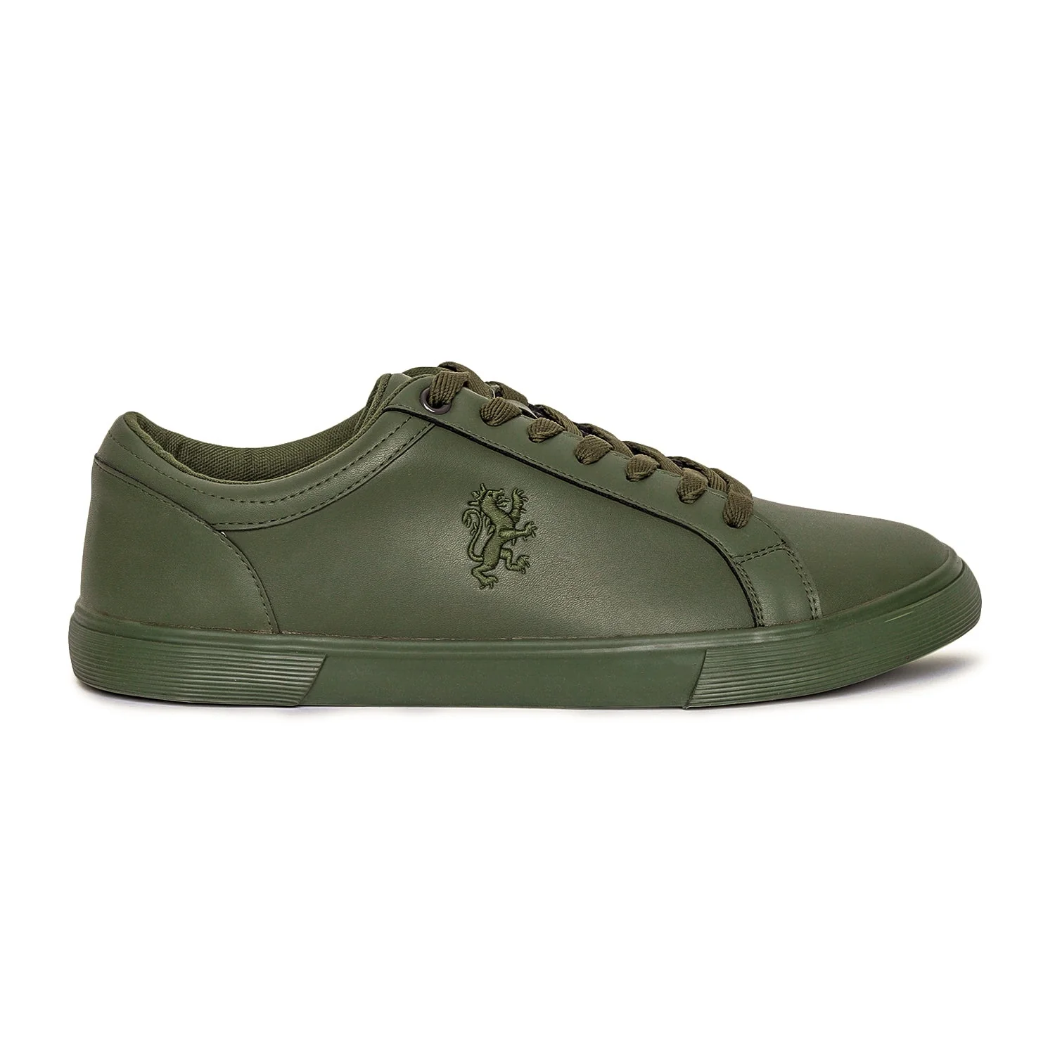 Olive Green Lifestyle Sneakers for Men - Image 2