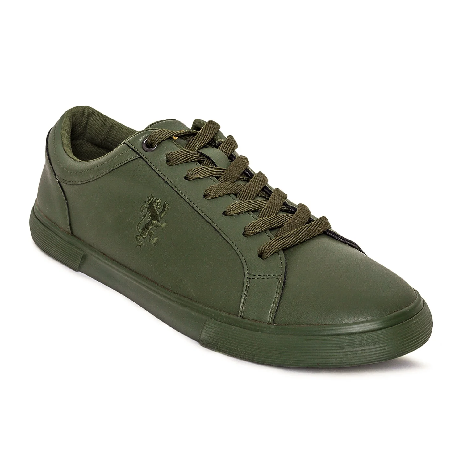 Olive Green Lifestyle Sneakers for Men - Image 7