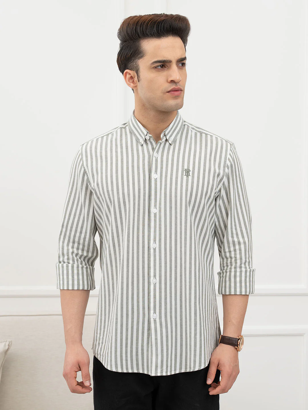 Olive Green Shirt for Men - Image 2