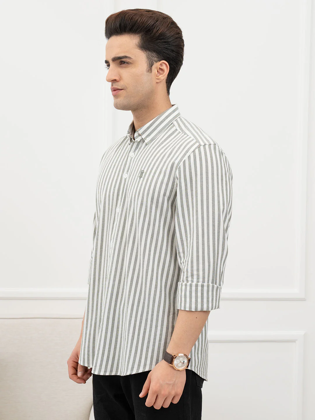 Olive Green Shirt for Men - Image 3