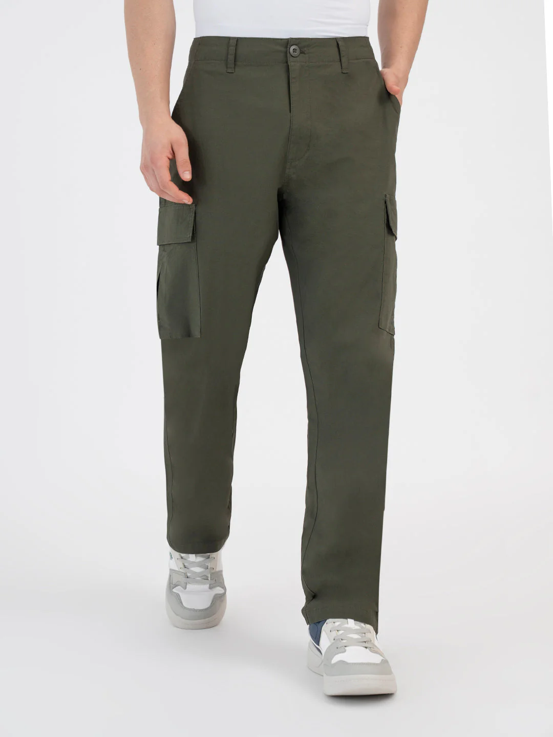 Red Tape Olive Joggers for Men - Image 8